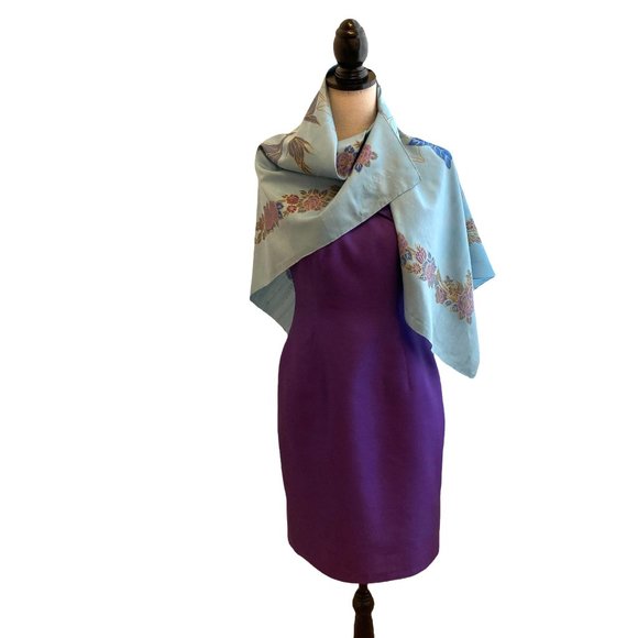 L.K. Bennett Purple Sheath Dress Size 4 - Picture 1 of 10